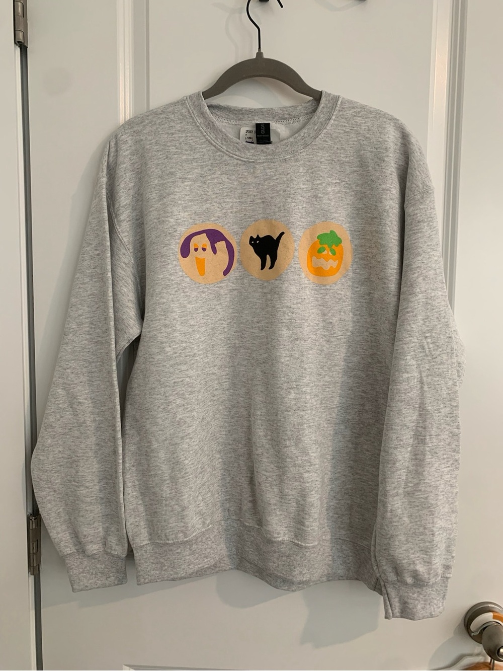 Gildan Halloween Sugar Cookies Pillsbury Ghost Black Cat Pumpkin Sweatshirt M